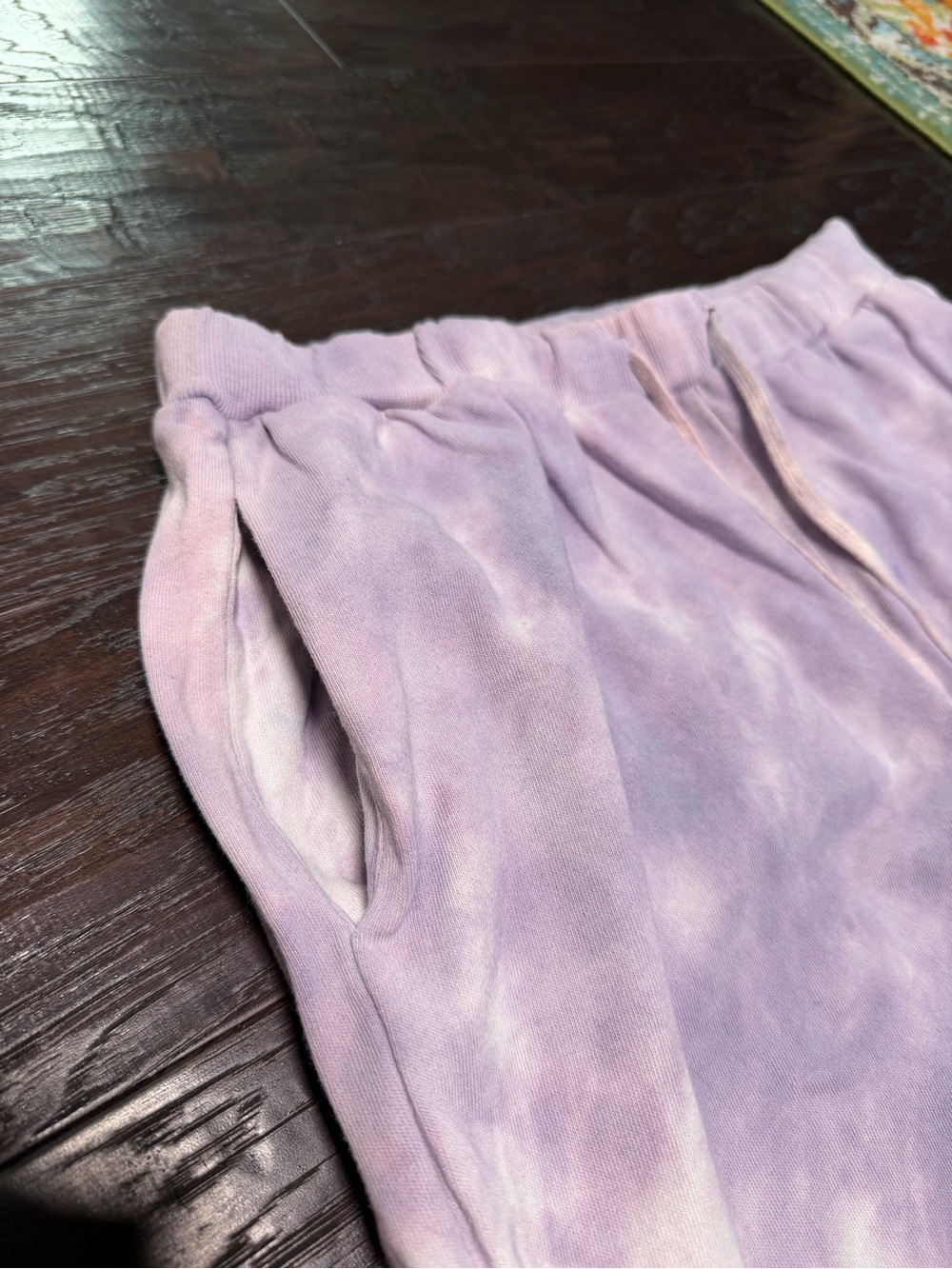 Easel Los Angeles Large Pastel Tie Dye Jogger Sweatpants Cotton Boho Hippie - Picture 5 of 7